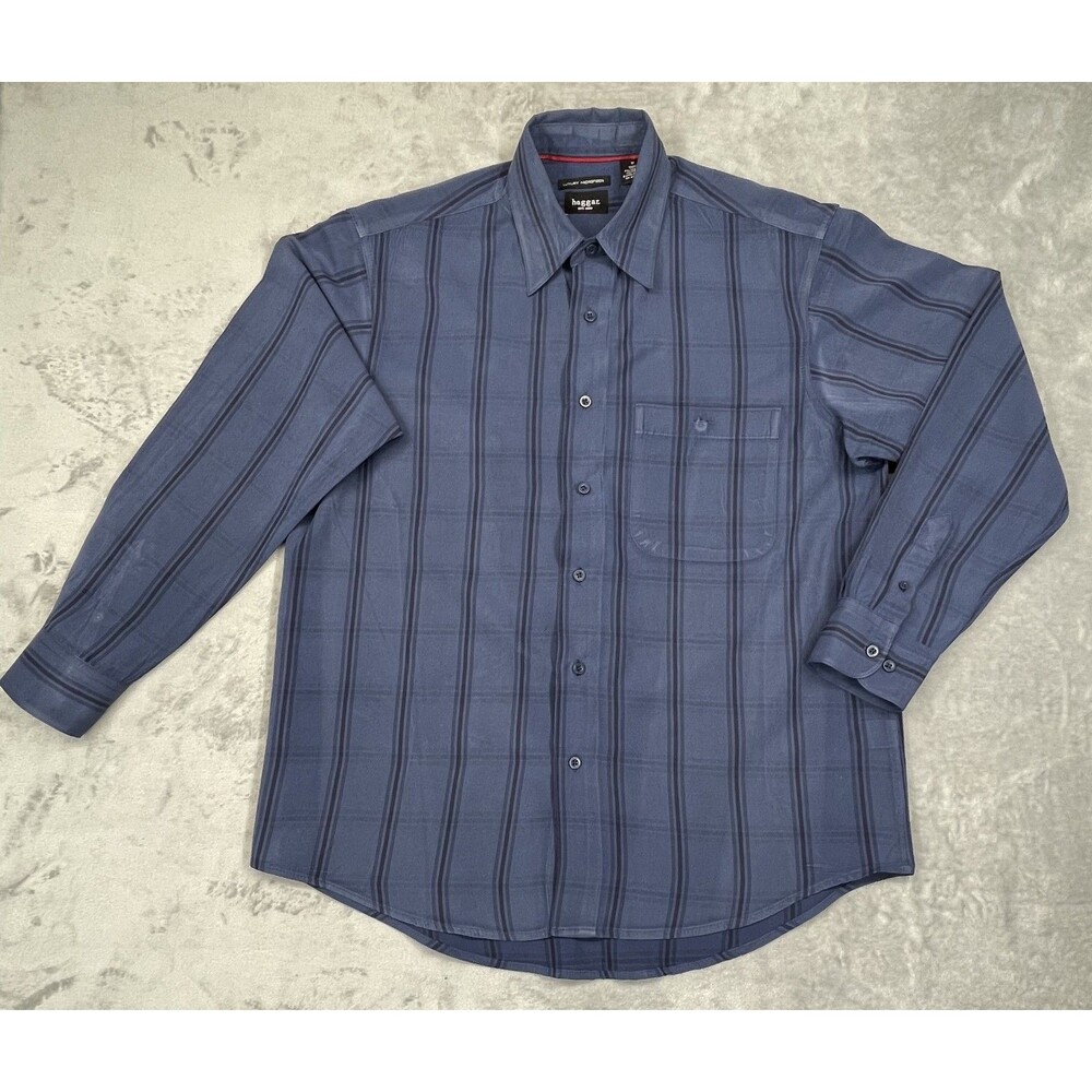 HAGGAR Men's Long Sleeve Shirt Medium